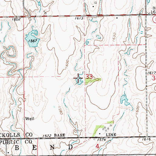 Topographic Map of Kaldahl Reservoir, NE