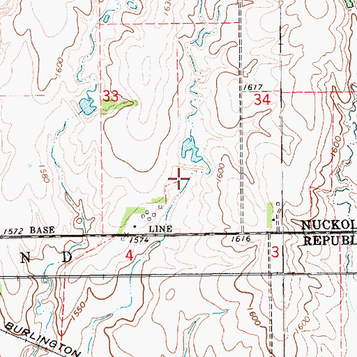 Topographic Map of Calder Dam, NE