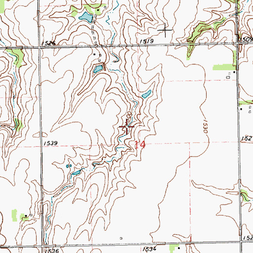 Topographic Map of Rezabek Dam, NE