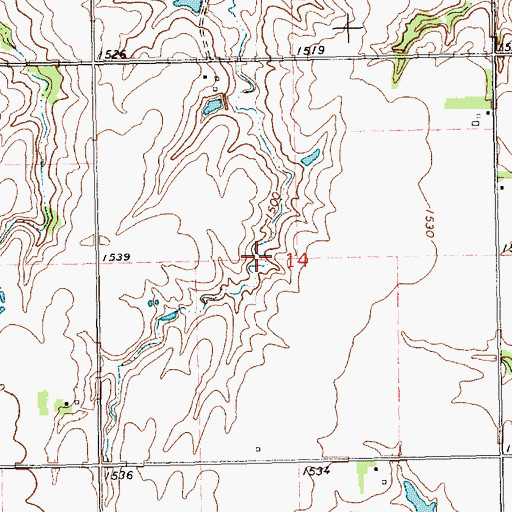 Topographic Map of Rezabek Reservoir, NE