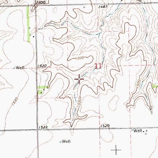 Topographic Map of Weber Dam-1 Dam, NE