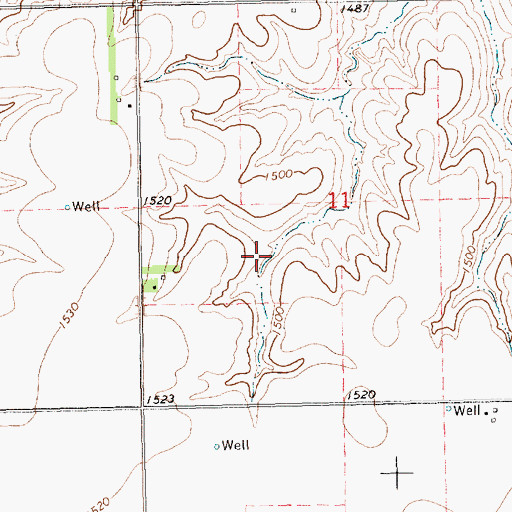 Topographic Map of Weber Reservoir, NE