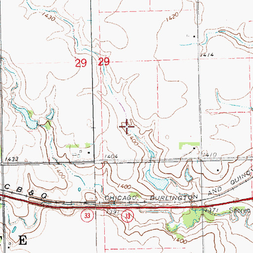 Topographic Map of Feeken Reservoir, NE