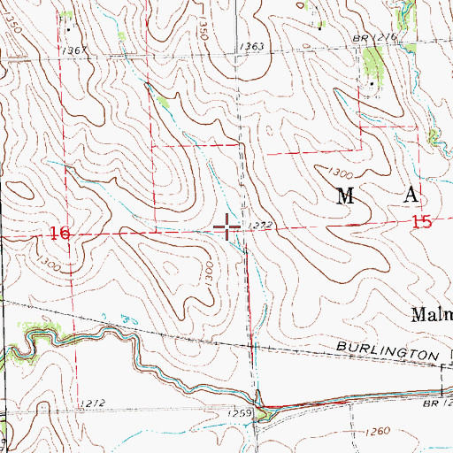 Topographic Map of Cottonwood Creek Reservoir 32-A, NE