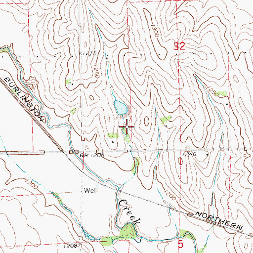 Topographic Map of Roberts Dam, NE