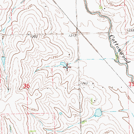 Topographic Map of Kavan Dam 2, NE