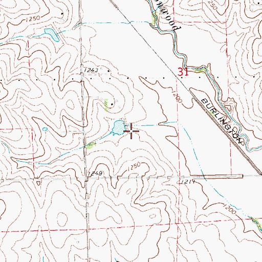 Topographic Map of Kavan Dam 1, NE