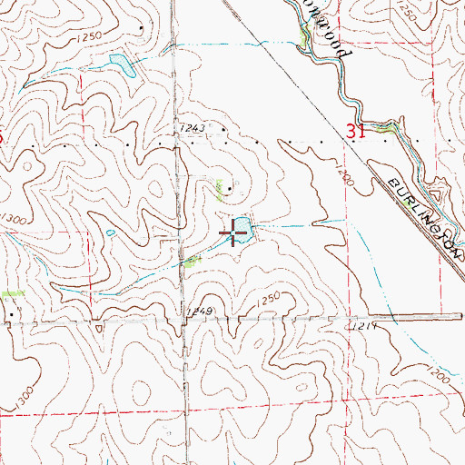 Topographic Map of Kavan Reservoir 1, NE