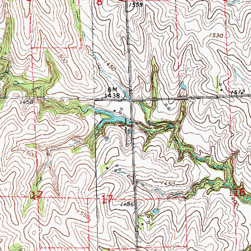 Topographic Map of Koranda Dam, NE