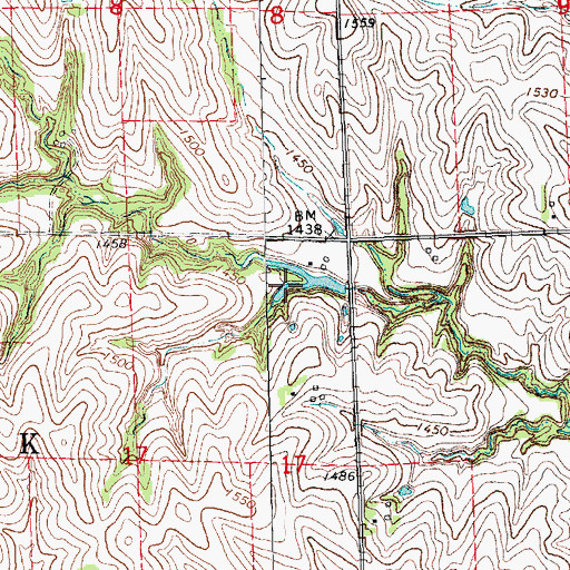Topographic Map of Koranda Reservoir, NE