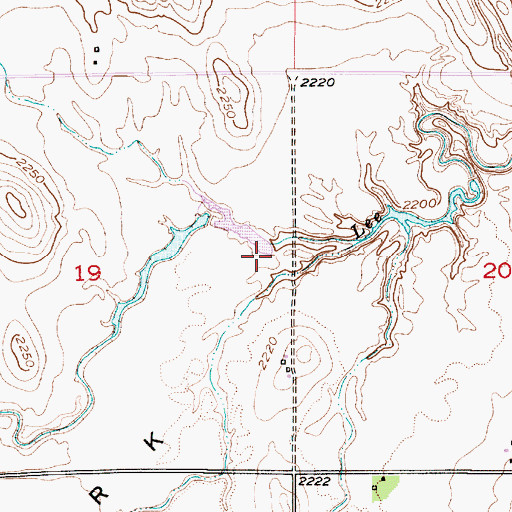 Topographic Map of Harry Ritz Detention Dam, NE