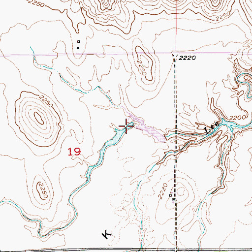 Topographic Map of Lewin Reservoir, NE