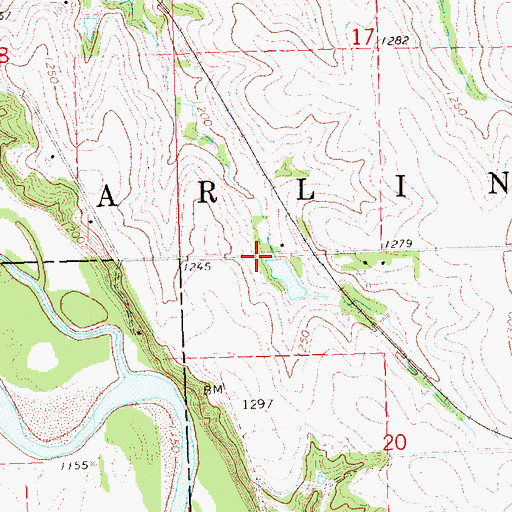 Topographic Map of Lang Dam, NE