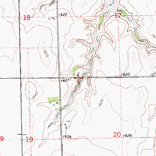 Topographic Map of Vandenberg Dam, NE