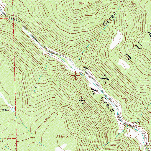 Topographic Map of Geren Creek, CO