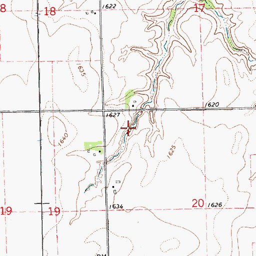 Topographic Map of Vandenberg Reservoir, NE