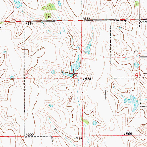 Topographic Map of Gestring Dam, NE