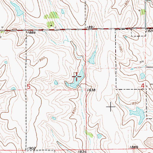 Topographic Map of Gestring Reservoir, NE