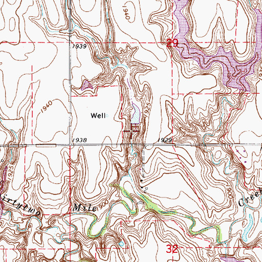 Topographic Map of Wright Dam, NE