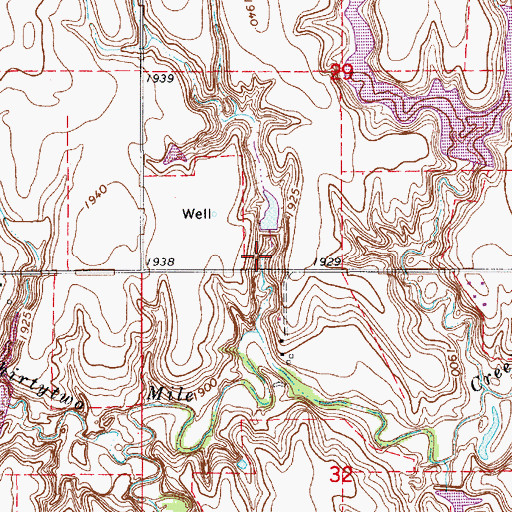 Topographic Map of Wright Reservoir, NE