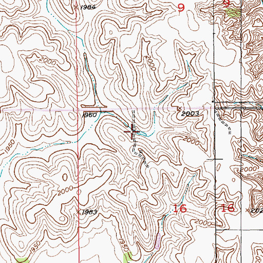 Topographic Map of Kruse Dam, NE