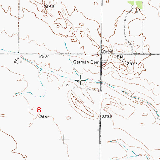 Topographic Map of Budde Reservoir, NE