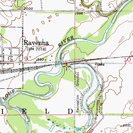 Topographic Map of Ravenna State Lake Dam, NE