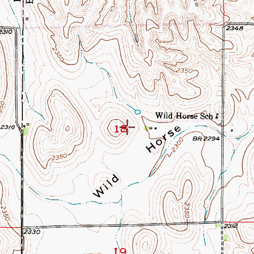 Topographic Map of Judy Dam, NE