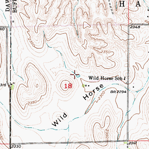 Topographic Map of Judy Reservoir, NE