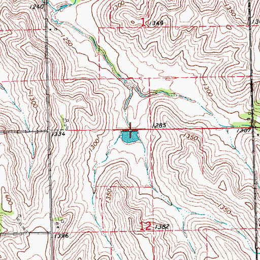 Topographic Map of Drummond Dam, NE