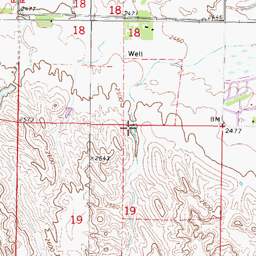 Topographic Map of Lauby Reservoir, NE