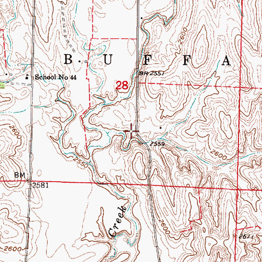 Topographic Map of Mustard Detention Dam, NE