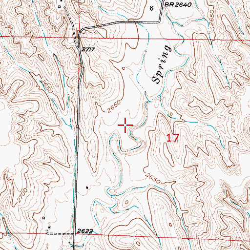 Topographic Map of Spring Creek Reservoir 11-A, NE
