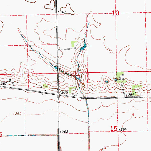 Topographic Map of Pollard Reservoir, NE