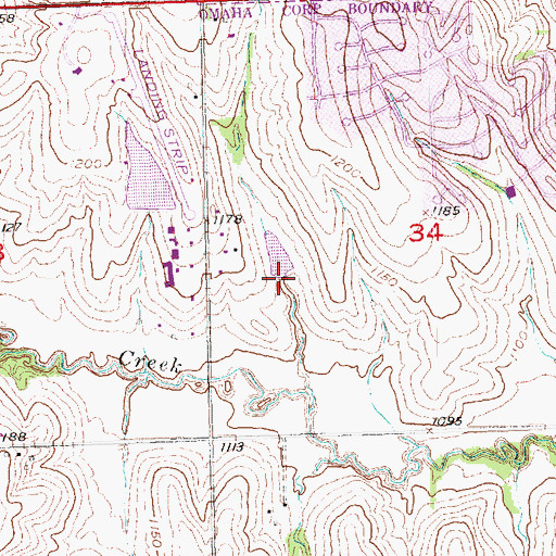 Topographic Map of Papillion Creek Dam D-38, NE