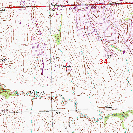 Topographic Map of Papillion Creek Reservoir D-38, NE