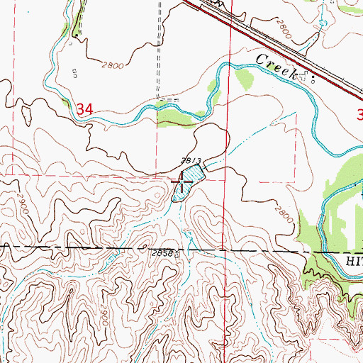 Topographic Map of Krotter-Rice Reservoir, NE