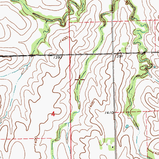 Topographic Map of Big Indian Creek Reservoir 8-F, NE