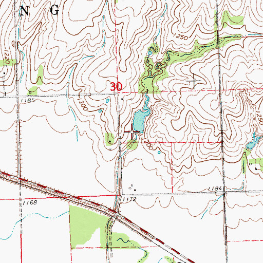 Topographic Map of Heusman Dam, NE