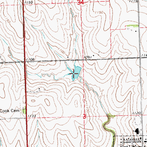 Topographic Map of Mittleberg Reservoir, NE