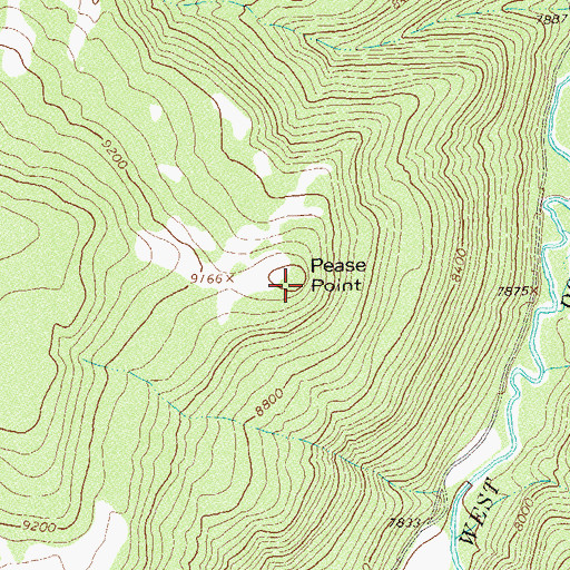 Topographic Map of Pease Point, CO