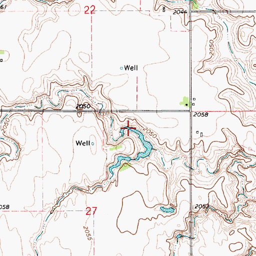 Topographic Map of Petersen Reservoir, NE