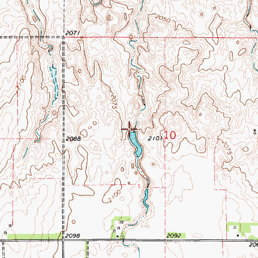 Topographic Map of Reiss Dam Number 1, NE