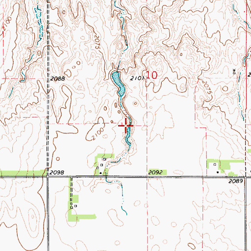 Topographic Map of Reiss Dam Number 2, NE