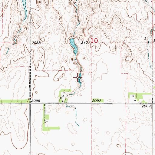 Topographic Map of Reiss Reservoir Number 2, NE