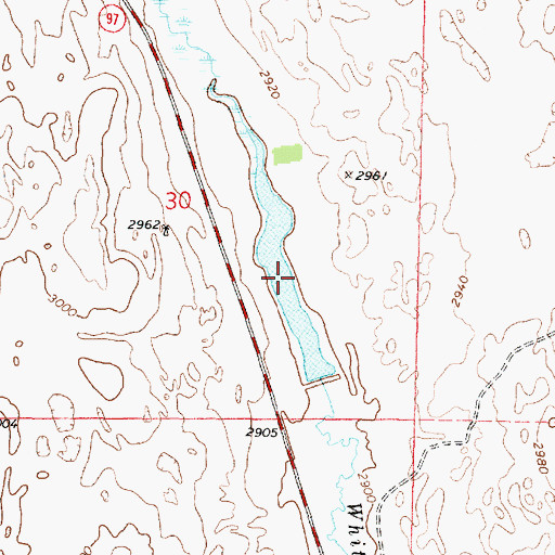 Topographic Map of Hansen Reservoir, NE