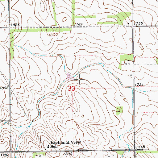 Topographic Map of Klein Dam, NE