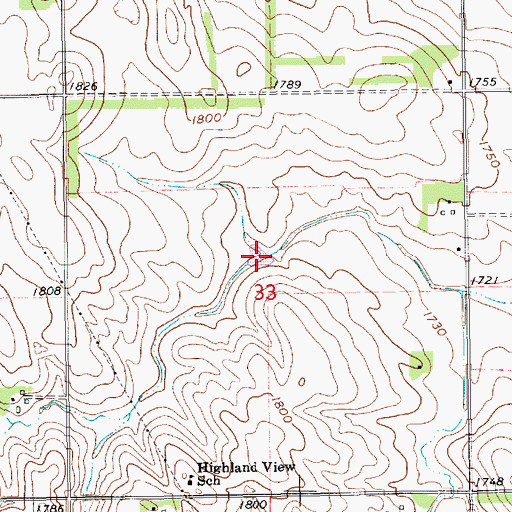 Topographic Map of Klein Reservoir, NE