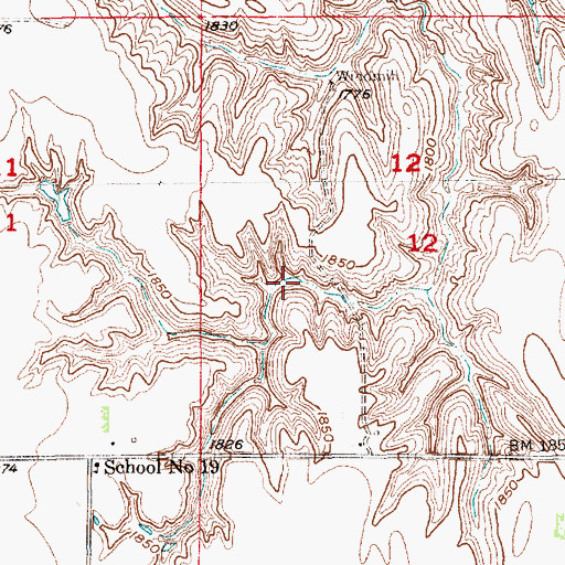 Topographic Map of Voichahoske Reservoir, NE