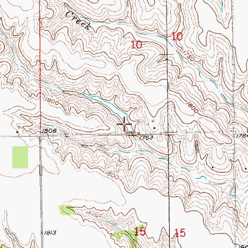 Topographic Map of Hasselbach Reservoir, NE